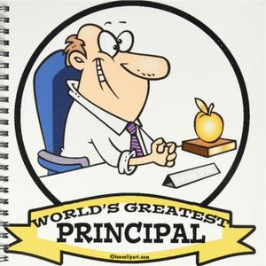 3dRose db_103469_1 Funny Worlds Greatest Principal Occupation Job Cartoon-Drawing Book, 8 by 8-Inch