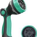 HVNPSH Heavy Duty Garden Hose Nozzle, 10 Spray Patterns Water Hose Sprayer with Thumb Control On/Off Valve, Comfortable Grip, Ideal for Outdoor Watering, Garden, Cleaning, Car Washing, Pack of 2, Bundle 