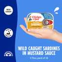 Chicken of the Sea Wild Caught Sardines in Mustard Sauce, 3.75 oz Cans, 18-Count High Protein Nutritional Powerhouse Canned Sardines Perfect in Any Dish or as Ready to Eat Meals (EXP 02/06/29)