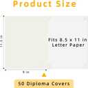 HAUTOCO 50 Packs Certificate Holders, Cream Color Diploma Folders Certificate Covers with Gold Foil Border for Letter Size 8.5x11 Cardstock, Award, Document, Graduation