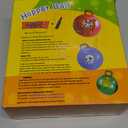 AppleRound Hippity Hoppity Hopball with Pump  Bouncy Exercise Ball with Handle for Teens & Adults, 28 Inch / 70 cm for Ages 13+, Cloud Colors (Red & Blue)