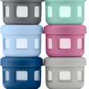 Ello Reusable Condiment Containers 4oz each with Screw-on Leak Proof Lid | Perfect for Salad Dressing Sauce Dips Lunchbox Picnic Travel Bento Box | BPA-Free | Dishwasher Safe (Sugar Rush)