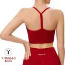 NANJI Seamless Sports Bra for Women - Padded Racerback Y Bra Low Impact Removable Pad for Fitness Gym Yoga Workout Top