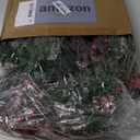 winemana 6 FT Pre-lit Artificial Christmas Garland with 20 LED Lights, Battery Powered with Pine Cones, Red Berries, Pine Needles, Lighted Christmas Garlands for Fireplace Mantle Holiday Decorations