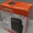 Lasko MyHeat Max Portable Ceramic Space Heater, Tip Over Switch, Overheat Protection, 2 Heat Settings, Adjustable Thermostat, Timer, for Indoor Use, Home, Office, 9 Inches, 1500W, Black, CD09101