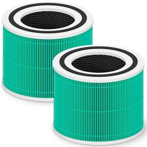 Core 300 Toxin Absorber Replacement Filter for LEVOIT Core 300 Core 300-P Core 300S Vortex Air Air Purifier, 3-in-1 H13 Grade True HEPA High-Efficiency Activated Carbon, Core 300-RF-TX, 2 Pack, Green