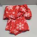 HCORA Christmas Fitted Sheet with Pillow Cases, 100% Brushed Microfibre Deep Pocket Fitted Bottom Sheet, Ultra Soft, Shrinkage and Fade Resistant, Full Size (07# Snowflakes)