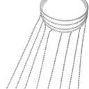 NUEAYMS Women Rhinestones Tassel Headband Hair Chain Headband Rhinestones Hair Chain Head Chain Tassel Hair Accessories