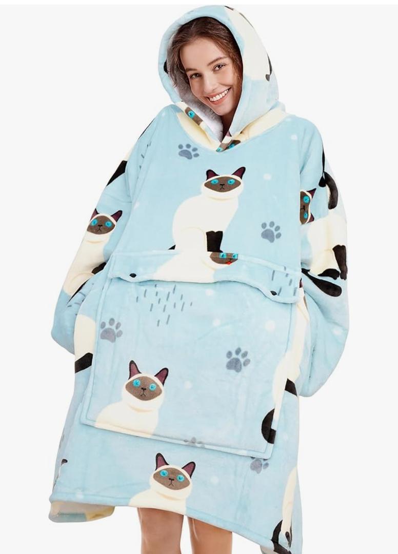 Narecte Cozy Oversized Blanket Hoodie Wearable Blanket Adults Soft Hooded Blanket Hoodie Birthday Gifts for Women Christmas