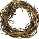Taiyin 4 Pcs 32.8 Foot Fake Barbed Wire Rusted Western Props Decor Plastic Faux Wire Wreath Ornaments for Cowboy Cowgirl Party(Rust Red)