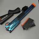 Toy Gun Double Barrel Shotgun Toy,with 20 Soft Bullet Darts, Toy Foam Blaster Foam Dart Blaster with Scope for Kids, Youth, Teen, Boys-Holiday for 8-12 Year (Blue)