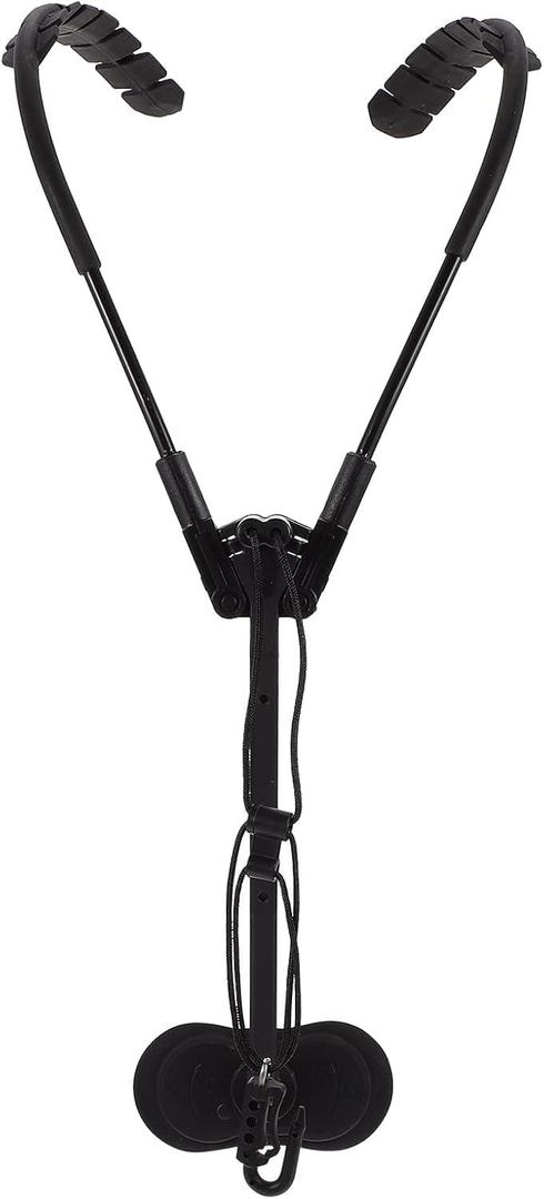Saxophone Shoulder Harness, Comfortable Neck Strap with Aluminum Hook, for Alto and Soprano Sax, Black