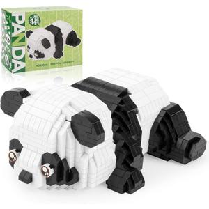 QLT QIAOLETONG Mirco Animals Building Blocks Sets for Goodie Bags, Party Favors for Teens 14+, 1163 PCS Small Set Mini Cute Panda Building Toy Bricks for Adults, Birthday, Carnival Prizes