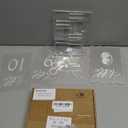 Vicenpal 10 Pcs Wedding Scalloped Acrylic Clear Table Numbers 5x7 Inch Acrylic Table Numbers 1-10 with Stand for Weddings Centerpieces Receptions Parties Events Decor