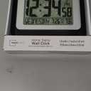 La Crosse Technology W88631 Digital Atomic Black Wall Clock with Temperature