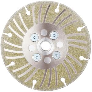 Zhehao Electroplated Diamond Grinding Wheel, 4-1/2" M14 Thread Angle Grinding Wheel Indestructible Multitool Diamond Blade Disc for Cutting Concrete Marble Shaping Porcelain Stoneware Tile Granite