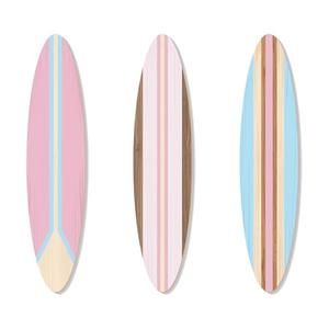 Zzbakress 3 Pieces Cute Surfboard Wall Decor Beachy Room Decoration Wood Surfboard Wall Hanging Sign Beach Themed Room Decor Room Decor for Living Room Bedroom Bathroom (Medium)