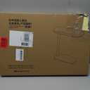 Modern Minimalist C Shaped Side Table, Wooden Sofa Table with Adjustable Height and Swivel Top, Laptop Desk for Living Room, Bedroom, Study and Small Spaces, Walnut Wood