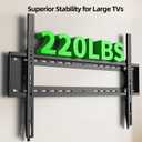 USX MOUNT Fixed TV Wall Mount for 65-120 inch Flat TVs up to 220 Lbs, Low Profile Wall Mount TV Bracket fits 16" 18" 24" 32" Stud Spacing, Max VESA 900x600mm for Most 100 98 90 85 86 inch