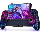 NinABXY Hall Effect Joystick Controller for Nintendo Switch/OLED, Wireless One-Piece Handheld Switch Joypad - Macro, Ergonomic Grip, Turbo, Flame Pattern, Christmas Presents for Family/Friends
