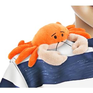 Crab Shoulder Plush Toy with Magnet, Sea Animal Stuffed Animals Toy for Kids, Birthday Christmas Thanksgiving Gifts for Boys and Girls Party Decoration