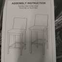 26" Modern Counter Height Bar Stools Set of 2, Farmhouse Linen Upholstered Counter Stools with Back & Metal Footrest, Wooden Kitchen Island Bar Chairs, Grey