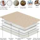 fuguitex Waterproof Dog Blanket, Pet Friendly Reversible Throw Essential for Small Dogs, Tear Resistant Leakproof Washable Couch Cushion Bed Protector Cover for Indoor Furniture30"*70",Beige+Cream