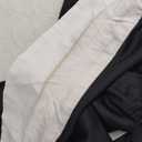 Molilove Women's Sexy Deep V Hollow Out Shirt Collar Long Sleeve Backless Strap Tight Jumpsuit Shorts Clubwear (Medium, Black White)