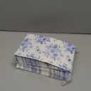 Sliner 50 Pieces White and Blue Floral Silverware Bags Paper Disposable Silverware Sleeves Blue Floral Cutlery Holder Chinoiserie Utensil Pouch Table Decoration for Wedding Cocktail Guest Tea Party