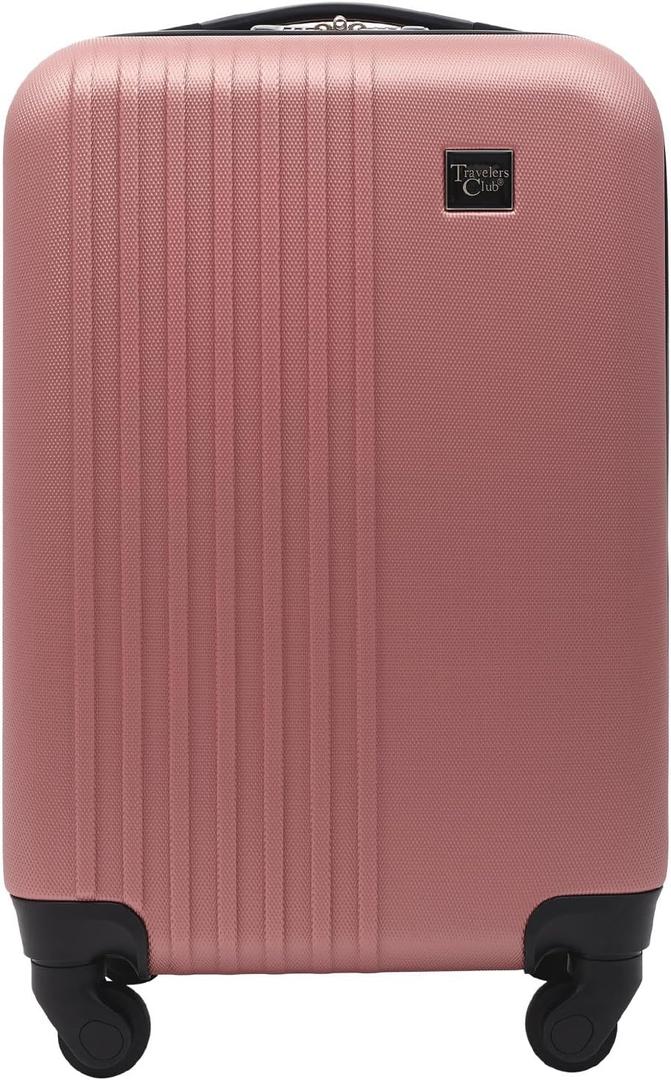 Travelers Club Cosmo Luggage, Rose Gold - 20 Inch, 20-Inch, 1-Piece