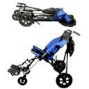 Urban Rider Stroller by Sylvan, Heavy Duty Portable Folding Wheelchair for Special Needs Teens & Young Adults, 17-inch Anatomic Shaped Seat, 250lb Capacity, Safety Belt, Brakes - Without Headrest