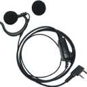 Earpiece Headset with PTT MIC Compatible with Baofeng UV-5R BF-888S BF-F8HP Kenwood TK-2202 TK-2402 TK-3402 Walkie Talkie 2 Way Radio Accessories (G-Shape, 1 Pack)