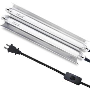 T5 Reptile Light Fixture Combo Kit 16 Watts, 12 Inches UVB Light, T5 10.0 UVB Reptile Light Fixture, Desert Reptile Light for Lizard, Bearded Dragon, Tortoise