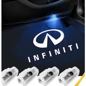 No Fade Car Door Lights Logo Compatible with Infiniti, LED Welcome Lights Accessories for Q50 Q60 Q70 G25 G37 QX50/56/60/70/80 M25/35/37/45/56 FX35/37/45/50 EX25/35/37