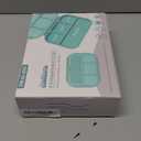 shell and turtle Bento Box Adult Lunch Box, Kids Lunch Containers for School with 4 Compartments, with Utensils, Sauce Jar, Muffin Liners, Microwave Safe, Navy (1200ML)