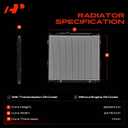 A-Premium Engine Coolant Radiator with Transmission Oil Cooler Compatible with Toyota 4Runner 1996-2002 Automatic Transmission, Replace# 1640075181, 16410YZZAJ