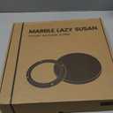 Koville 12'' Marble Lazy Susan Marble Turntable for Kitchen Dinning, Lazy Susans Organizer for Cabinet, Serving Rotation Spinning Tabletop Organizer Swiveling, Spice Rack Storage (Rosso Luana)