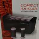 Remington Compact Ceramic Dual Voltage Hot Rollers for Long and Short Hair, Hair Setters, Hair Curlers, 1-1 ¼" Purple/Black, 10 Piece Set