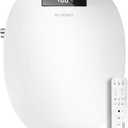 WLJBIDET Bidet Toilet Seat with Remote Control, Electronic Heated Bidet Seat with Adjustable Warm Water and Pressure, Warm Air Drying, Display Screen, Night Light, Slow Closed Toilet Lid, Round