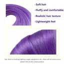 Purple Hair ExtensionsPurple Braiding Hair 26 Inch Pre Stretched Braiding Hair ExtensionsSuitable For Stage Parties, Christmas Gifts And Cosplay (1 Packs)