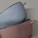 PandaEar 8PCS Baby Feeding Set | Stainless Steel Suction Plates and Bowls with Silicone Fork and Spoon Utensils | Baby Led Weaning Tableware for Toddlers & Kids (Pink & Blue)