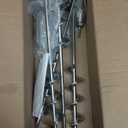 4 Pack 18 Inch Trampoline Ground Anchors Screw in Earth Anchor Stakes kit with L-Shaped Brackets 20MM Spiral Swingset Anchors for Swing Set, Tent, Canopy, Carport, Sheds, Playset, Mobile Home