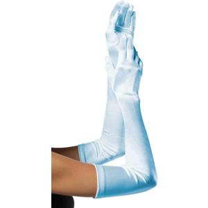Leg Avenue Women's Extra Long Satin Gloves (Light Blue)
