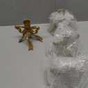 Mumufy 4 Pcs Gold Bow Taper Candle Holder Vintage Metal Candle Stick Holders Antique Brass Decorative Candlestick for Wedding Christmas Home Table Decor, 4.5" W x 4.3" H