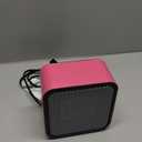 Ceramic Space Heater, Mini Heater for Office Desk, Portable Tent Heater (Indoor Use), 500 W, With Tip-Over Protection, Lightweight (1.4 LBS), Pink, 5.9 x 3.2 x 6 inches