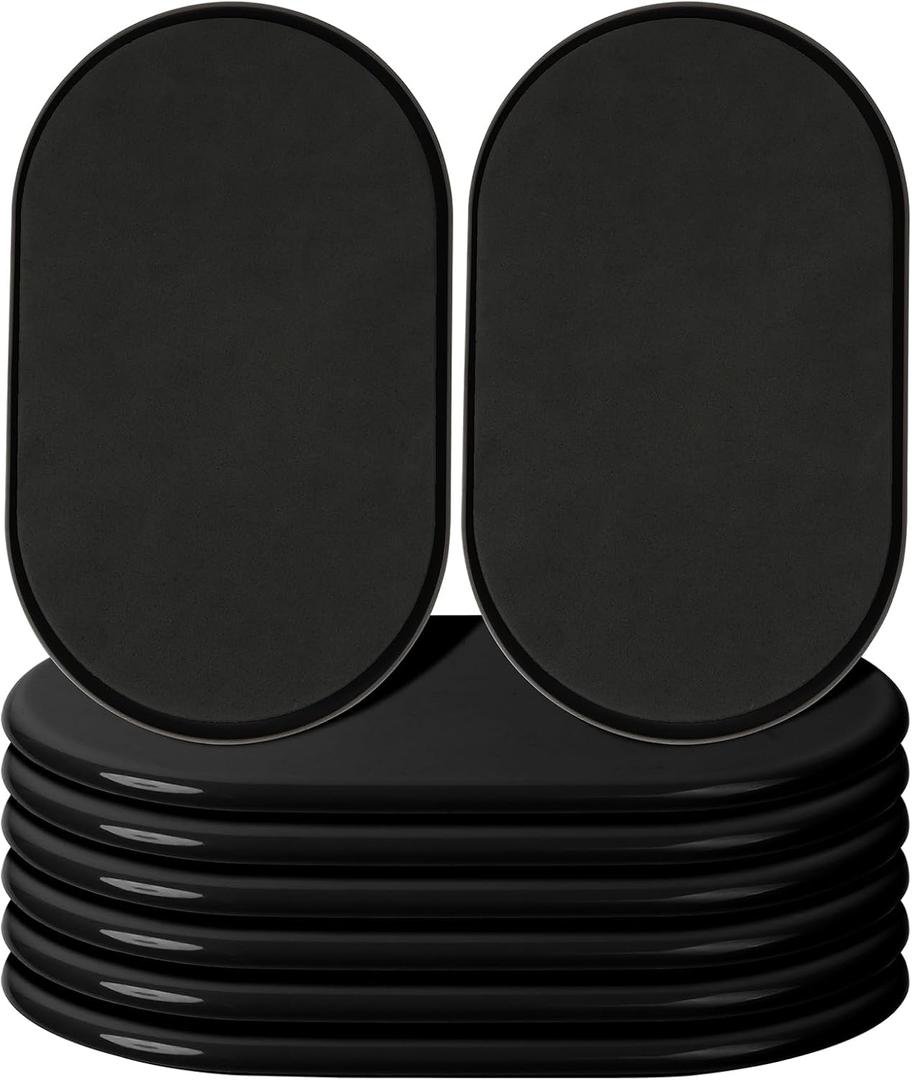 Reusable Large Furniture Movers Sliders for Carpet - 8 Pack 9-1/2" x 5-3/4" Oval Furniture Moving Pads for Heavy Duty Furniture Sliders, Effortless Moving and Surface Protection