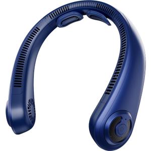 5000mAh Portable Neck Fan, [16H Long Lasting] Bladeless Personal Fan, 5 Speeds Wearable Fan for Neck, Ultra Quiet Rechargeable Cooling Fan for Travel, Outdoor, Hot Flashes, Golf, Office