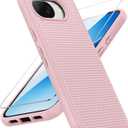 FNTCASE for Google Pixel 10A Case - Military Grade Drop Protection, 14ft Drop Tested, Screen Protector Included, Anti-Slip Anti-Fingerprint Matte Textured, Soft TPU Shockproof Cover (Pink)