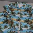 ZOEREA Toddler Baby Boy Clothes Hawaiian Outfit Shorts Sets Printed Button Down Shirt and Shorts Summer Beach Clothes -5T (Blue-palm)
