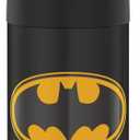 THERMOS FUNTAINER Water Bottle with Straw - 12 Ounce - Kids Stainless Steel Vacuum Insulated Water Bottle with Lid, Batman